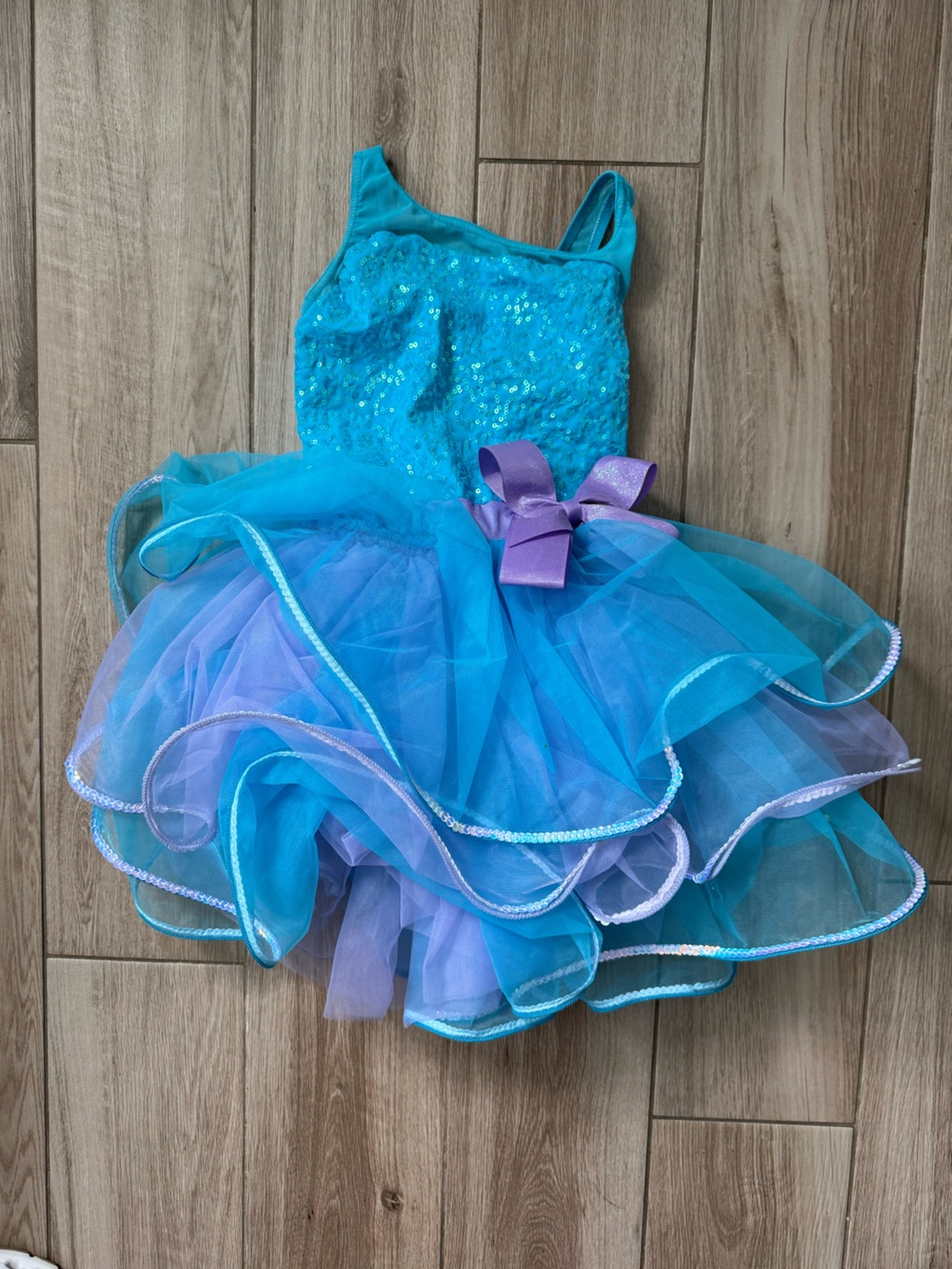 Weissman Teal & Purple Sequin Tutu Dance Costume SC Ballet Recital Dress